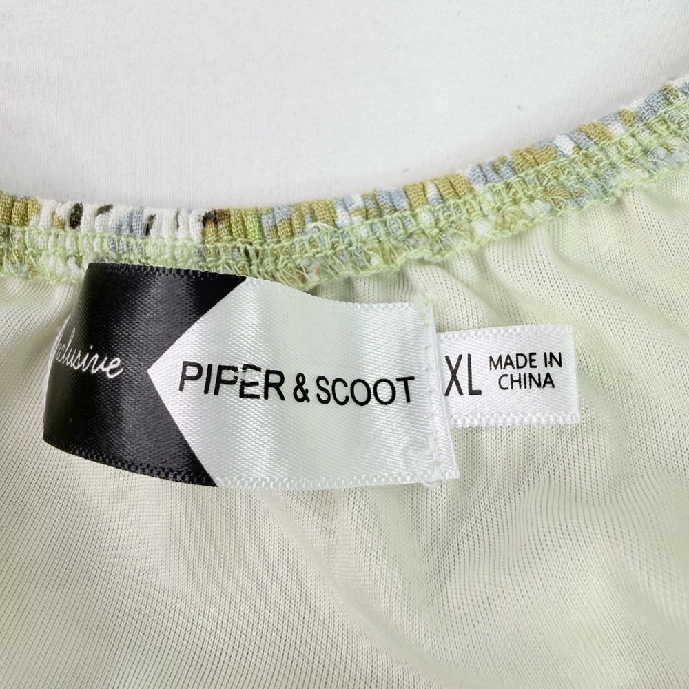 Piper & Scoot Floral Peasant Top Maxi Dress XL Long Sleeve Size XL - Picture 4 of 9